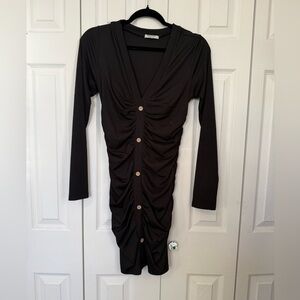 Black Ruched Dress